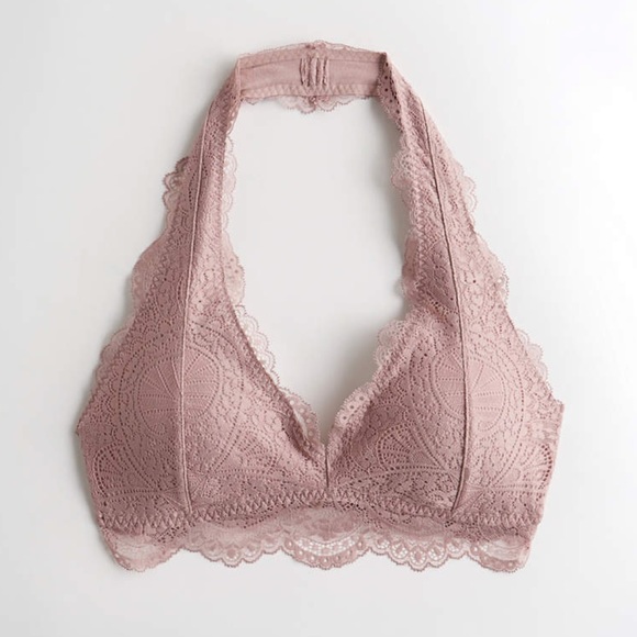 pink halter bralette